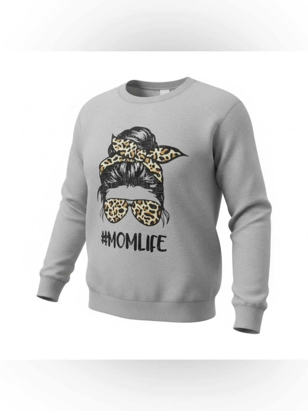 SHEIN #momlife Heather Grey Crewneck Sweatshirt Size S